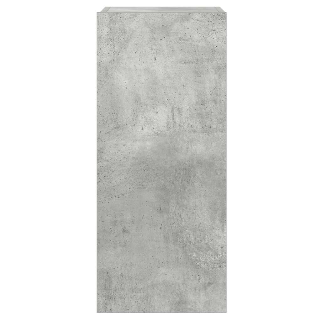 TV-Wandschrank mit LED-Leuchten Betongrau 30,5x35x70 cm