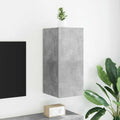 TV-Wandschrank mit LED-Leuchten Betongrau 30,5x35x70 cm