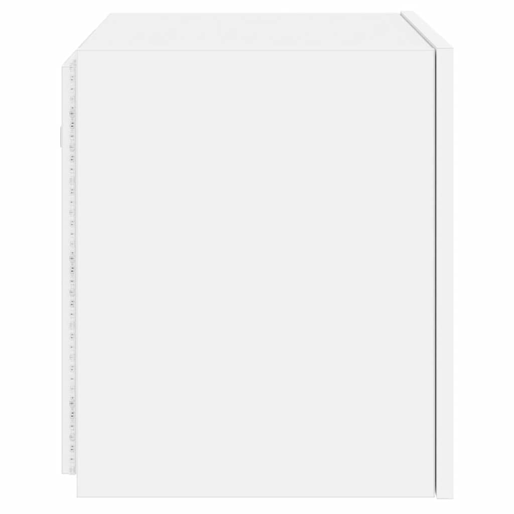 TV-Wandschrank mit LED-Leuchten Weiß 40,5x35x40 cm