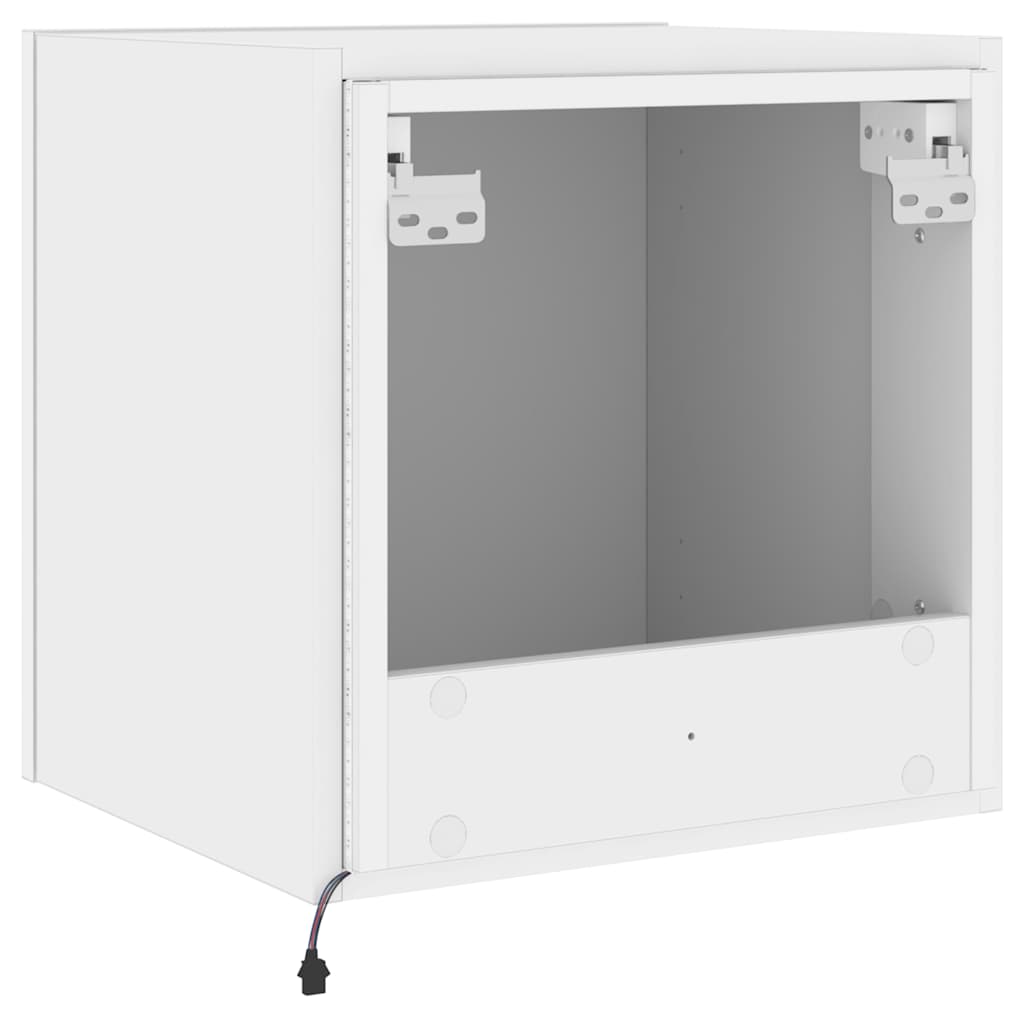 TV-Wandschränke mit LED-Leuchten 2 Stk. Weiß 40,5x35x40 cm