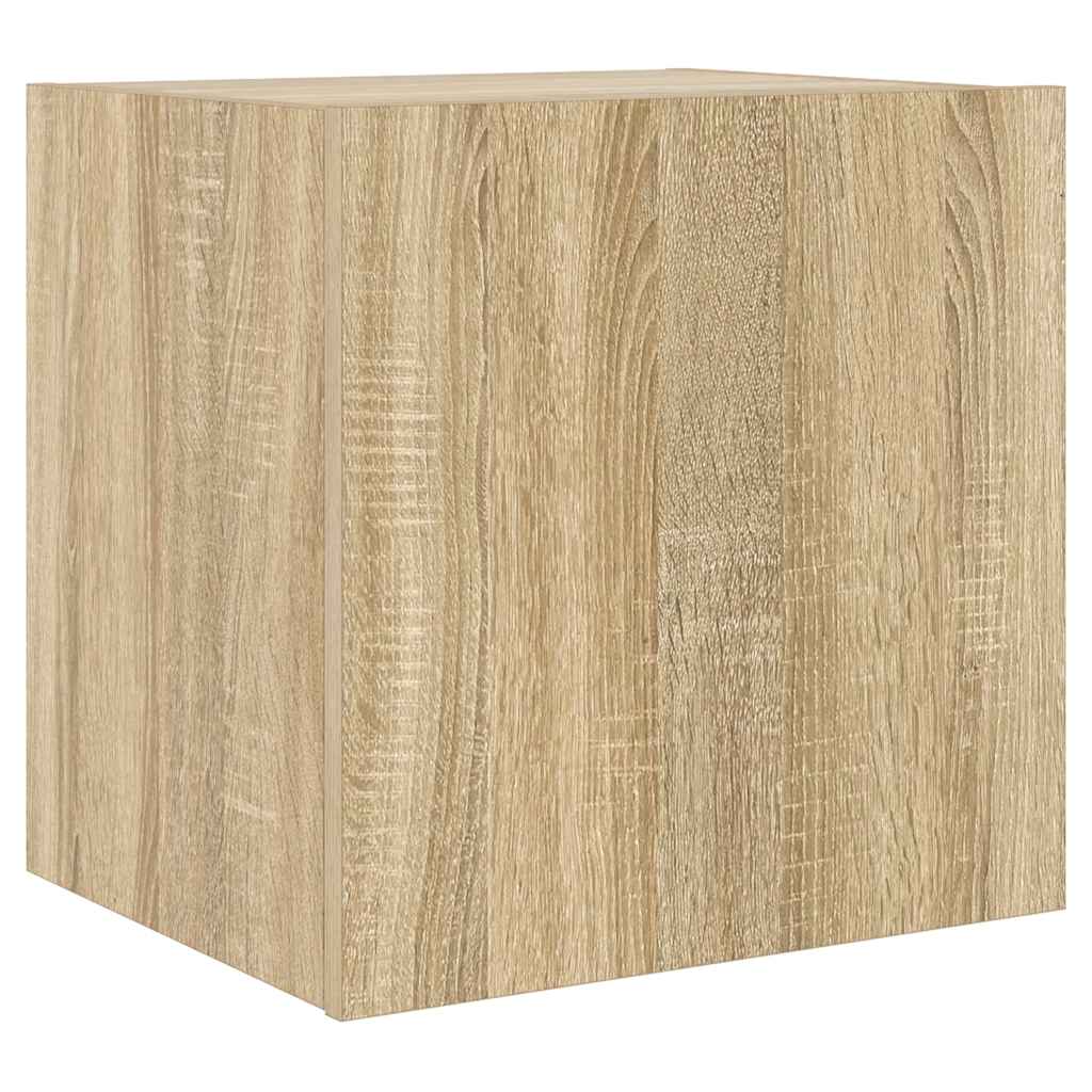 TV-Wandschrank mit LED-Leuchten Sonoma-Eiche 40,5x35x40 cm