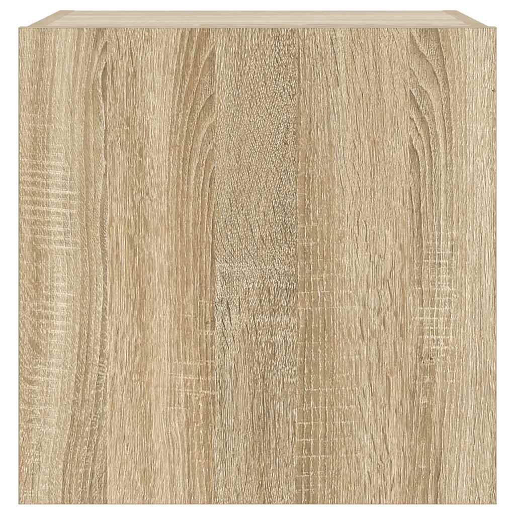 TV-Wandschränke mit LED-Leuchten 2 Stk. Sonoma-Eiche