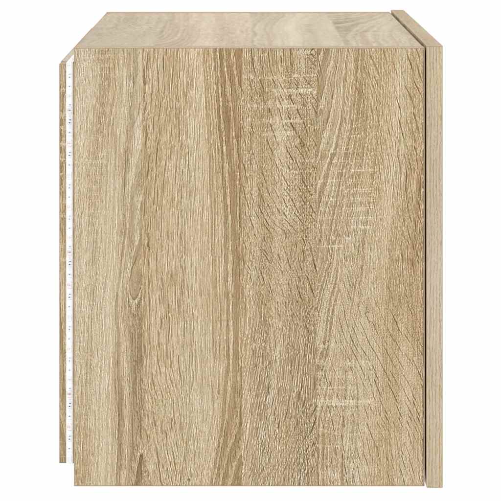 TV-Wandschränke mit LED-Leuchten 2 Stk. Sonoma-Eiche