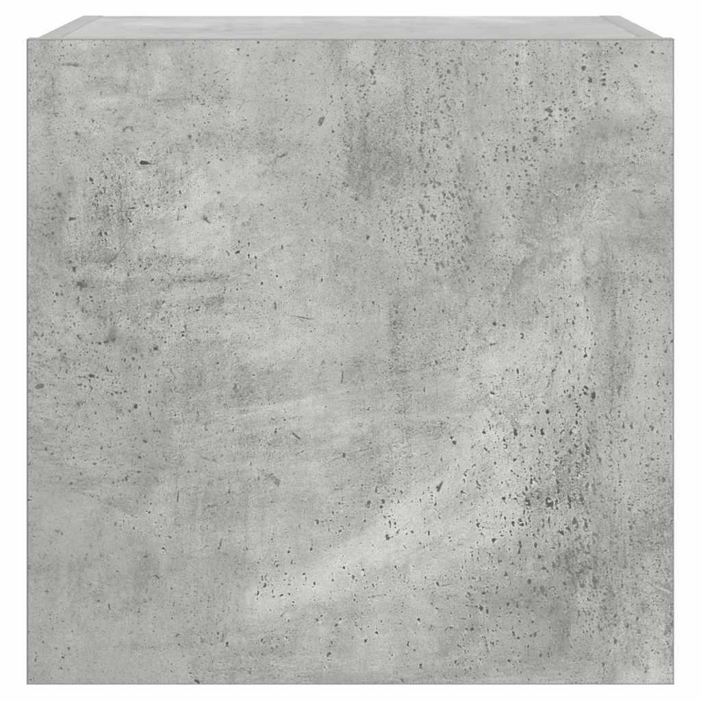 TV-Wandschränke mit LED-Leuchten 2 Stk. Betongrau 40,5x35x40 cm