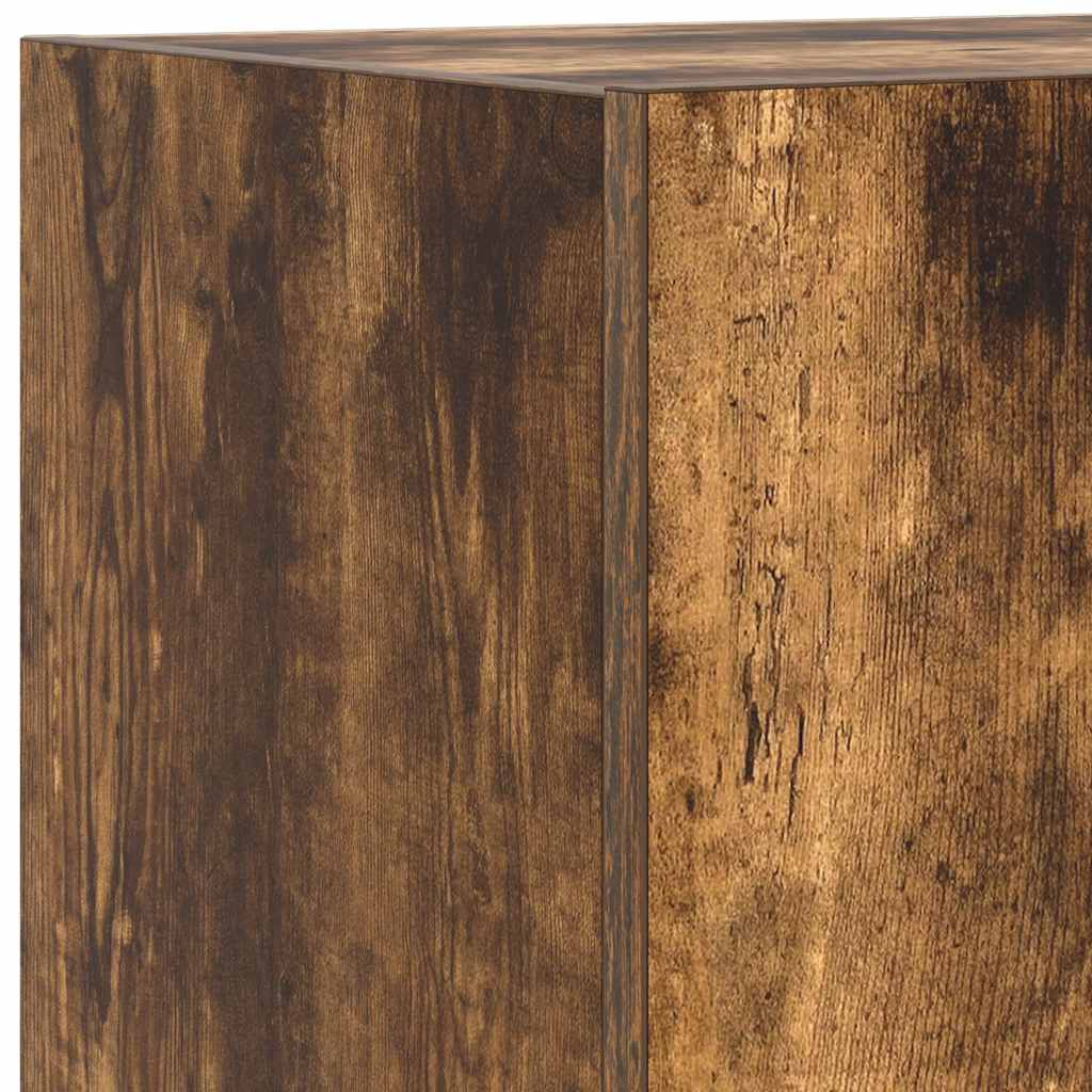 TV-Wandschrank mit LED-Leuchten Räuchereiche 40,5x35x40 cm