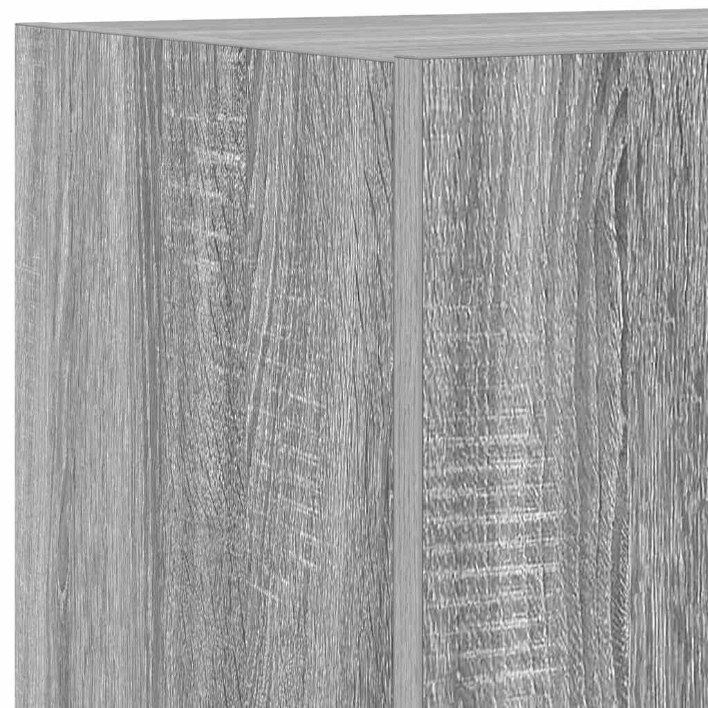 TV-Wandschrank mit LED-Leuchten Grau Sonoma 40,5x35x40 cm