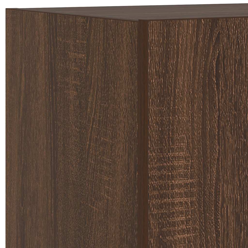 TV-Wandschrank mit LED-Leuchten Braun Eichen-Optik 40,5x35x40cm