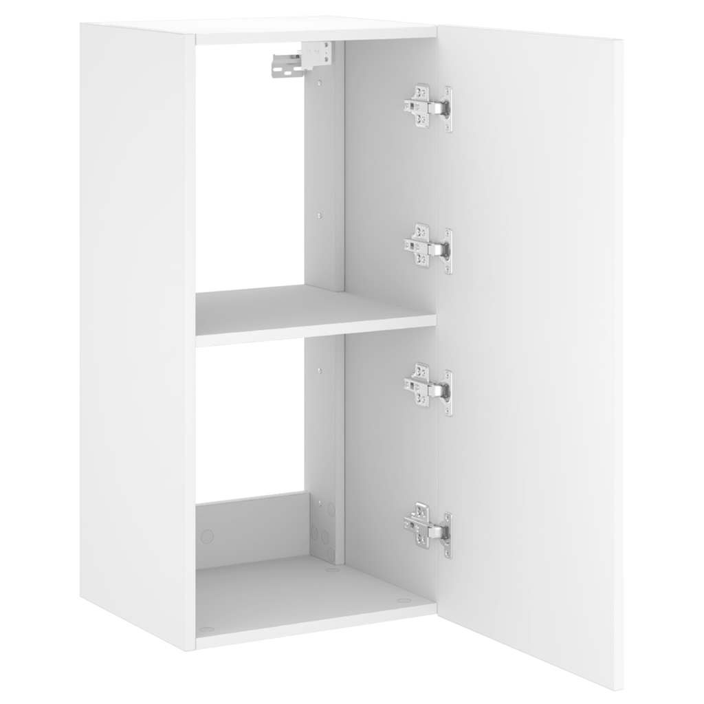 TV-Wandschrank mit LED-Leuchten Weiß 40,5x35x80 cm