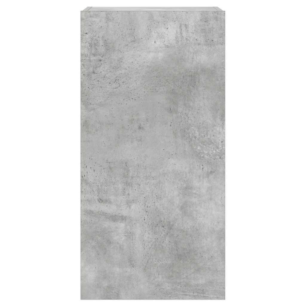TV-Wandschrank mit LED-Leuchten Betongrau 40,5x35x80 cm