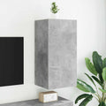 TV-Wandschrank mit LED-Leuchten Betongrau 40,5x35x80 cm