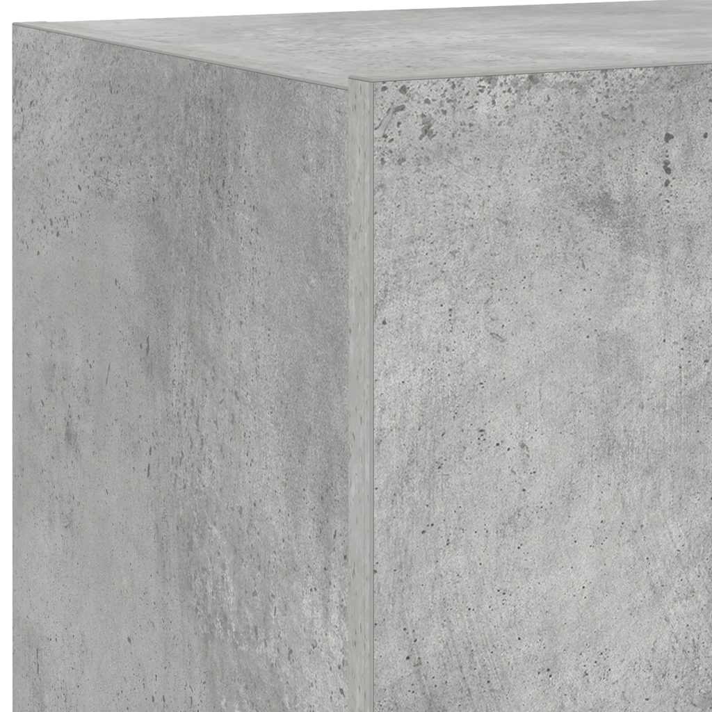 TV-Wandschrank mit LED-Leuchten Betongrau 60x35x31 cm
