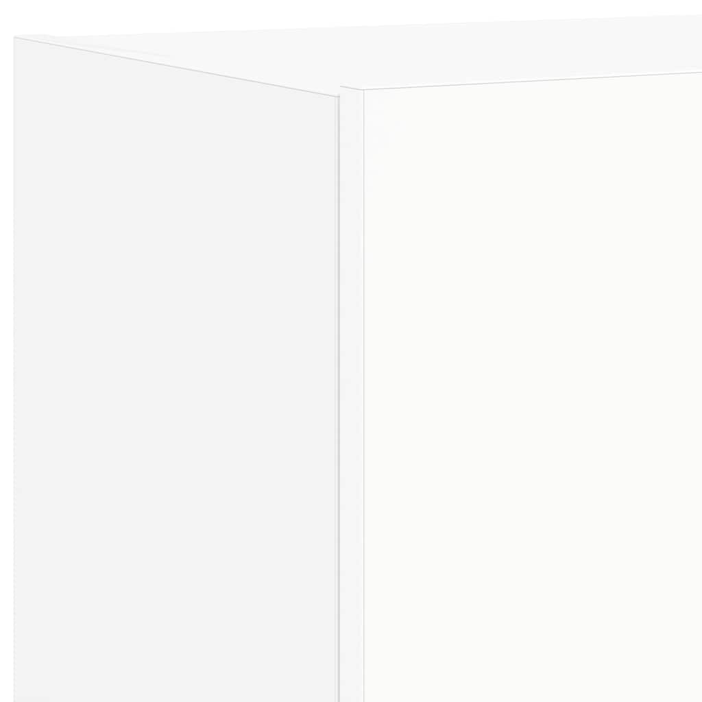 TV-Wandschrank mit LED-Leuchten Weiß 80x35x31 cm