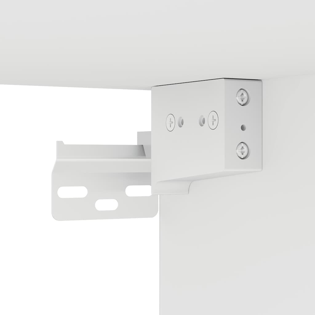 TV-Wandschränke mit LED-Leuchten 2 Stk. Weiß 80x35x31 cm
