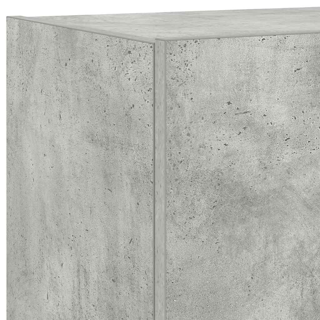 TV-Wandschrank mit LED-Leuchten Betongrau 80x35x31 cm