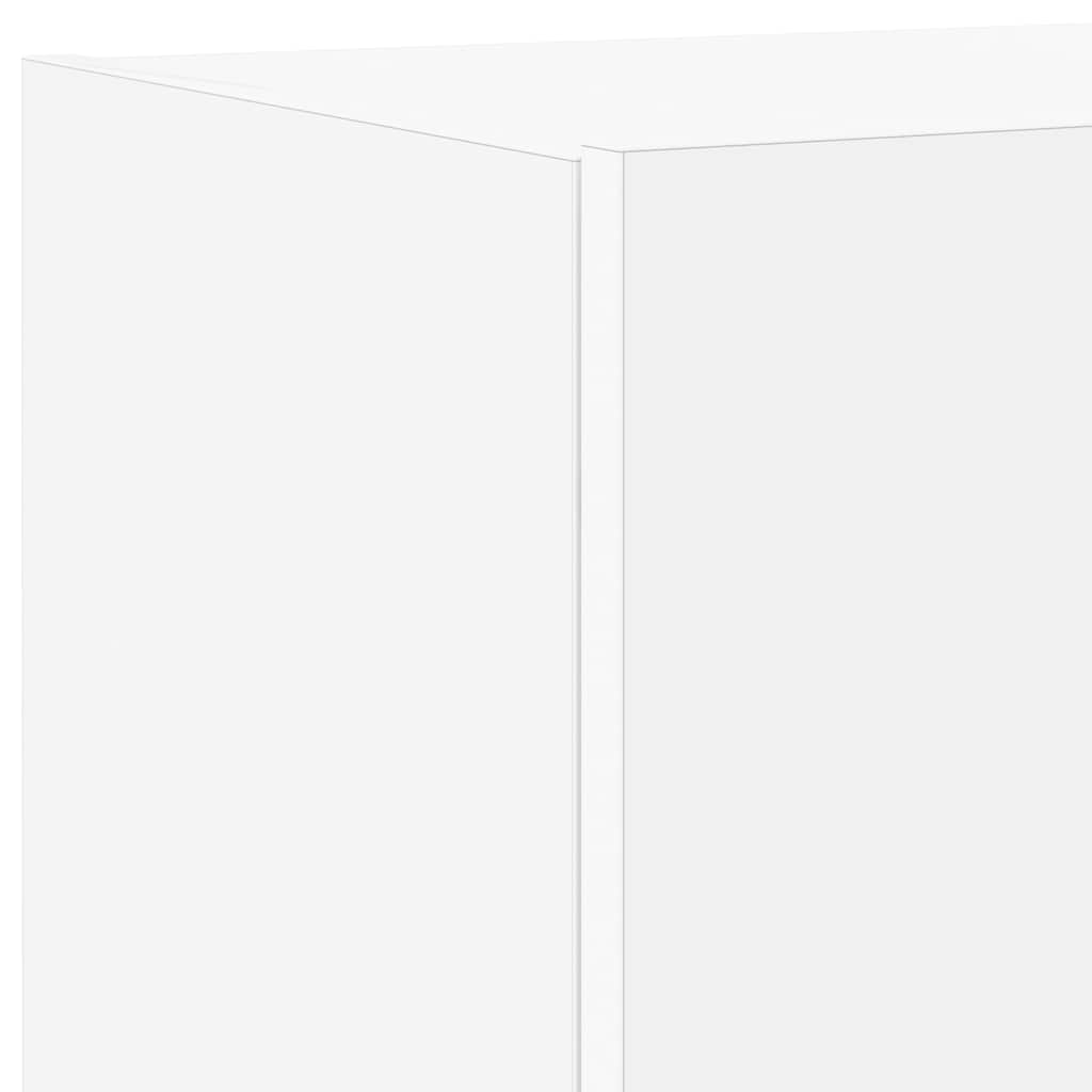 TV-Wandschrank mit LED-Leuchten Weiß 100x35x31 cm