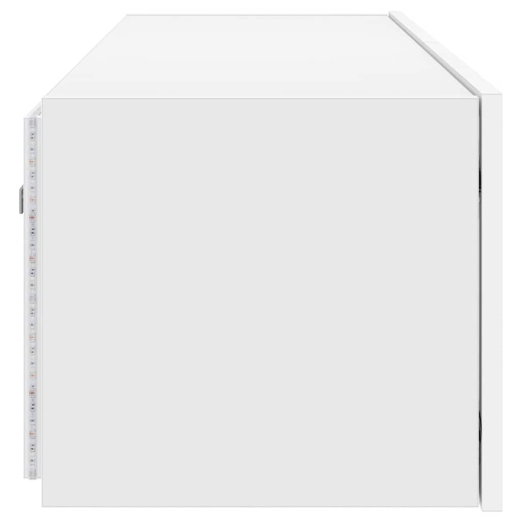 TV-Wandschrank mit LED-Leuchten Weiß 100x35x31 cm