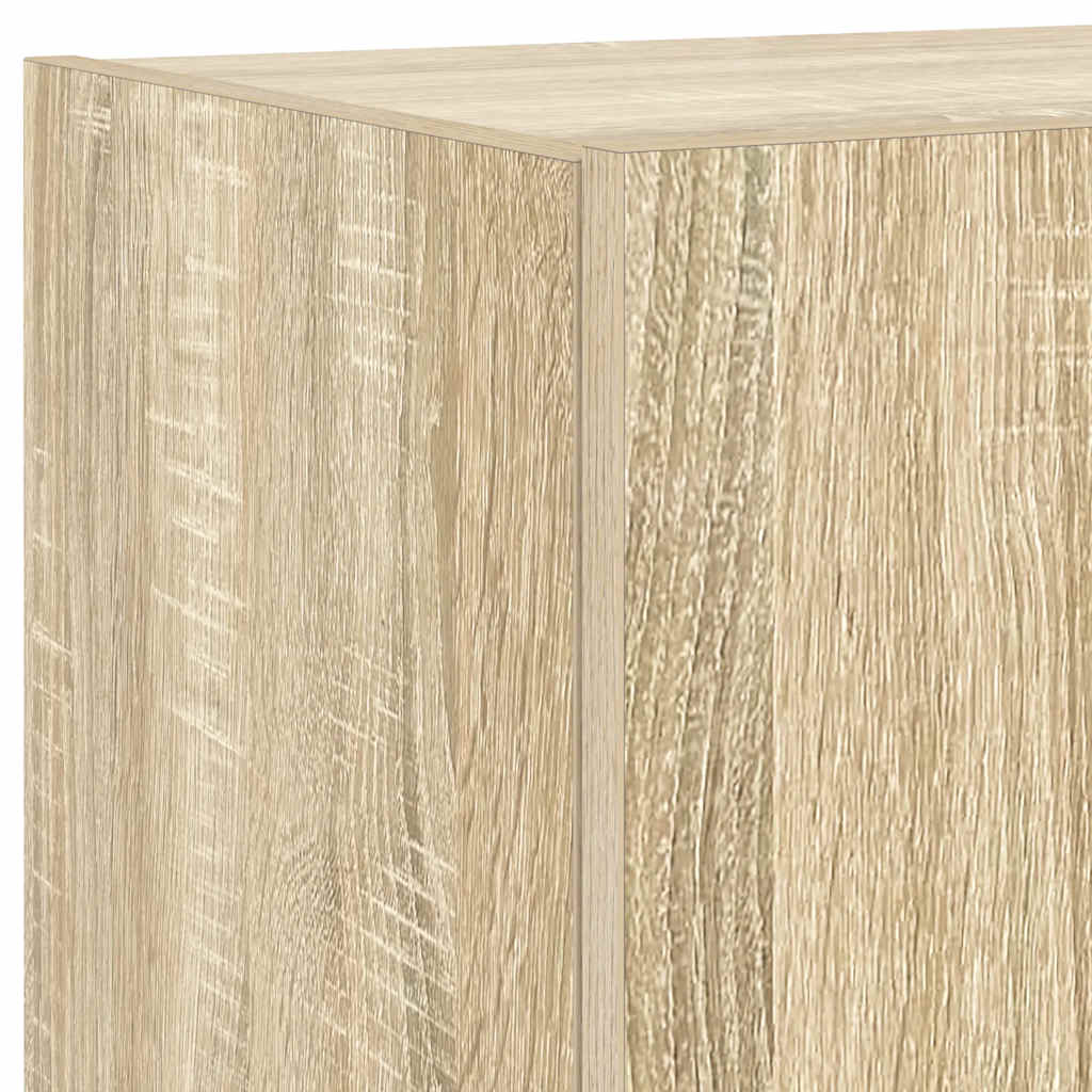 TV-Wandschrank mit LED-Leuchten Sonoma-Eiche 100x35x31 cm
