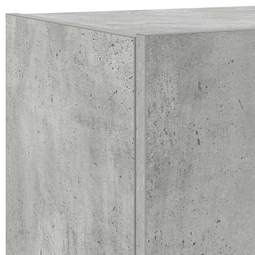 TV-Wandschrank mit LED-Leuchten Betongrau 100x35x31 cm