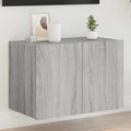 TV-Wandschrank mit LED-Leuchten Grau Sonoma 60x35x41 cm