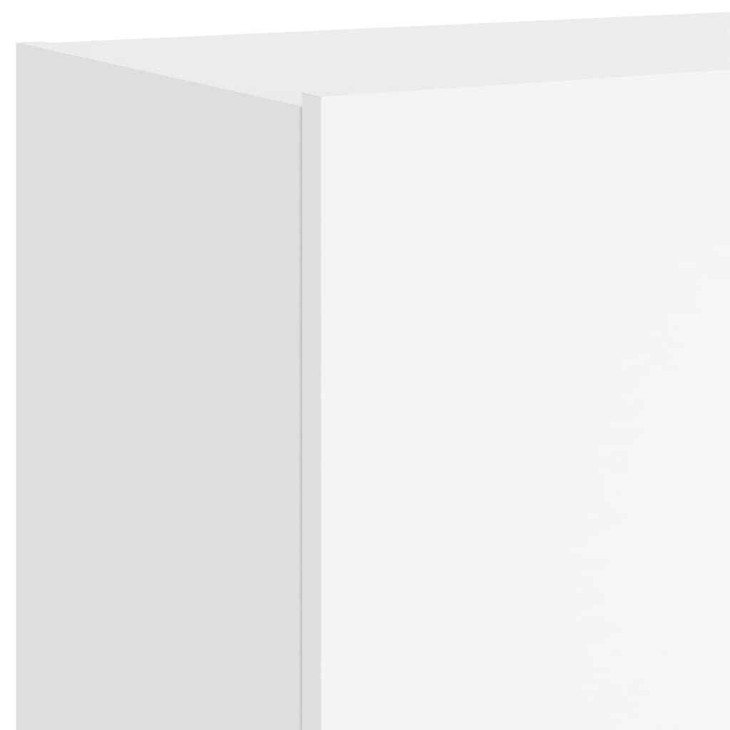 TV-Wandschrank mit LED-Leuchten Weiß 80x35x41 cm