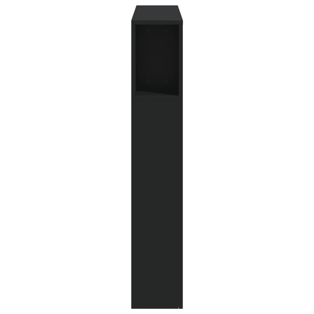 LED-Kopfteil Schwarz 100x18,5x103,5 cm Holzwerkstoff