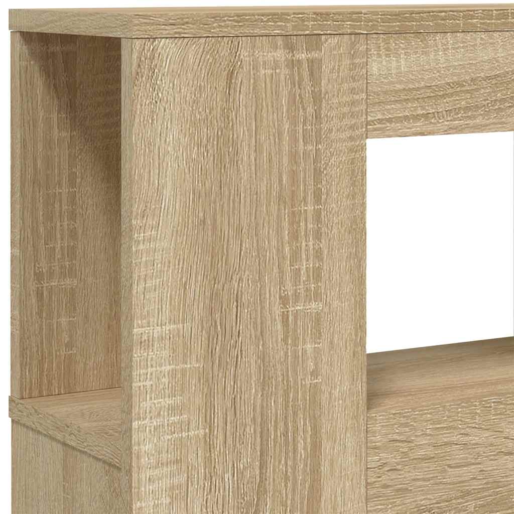 LED-Kopfteil Sonoma Eiche 160x18,5x103,5 cm Holzwerkstoff