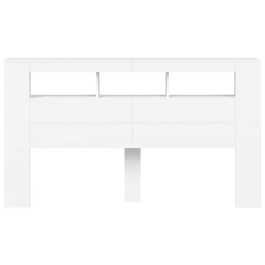 LED-Kopfteil Weiß 180x18,5x103,5 cm Holzwerkstoff