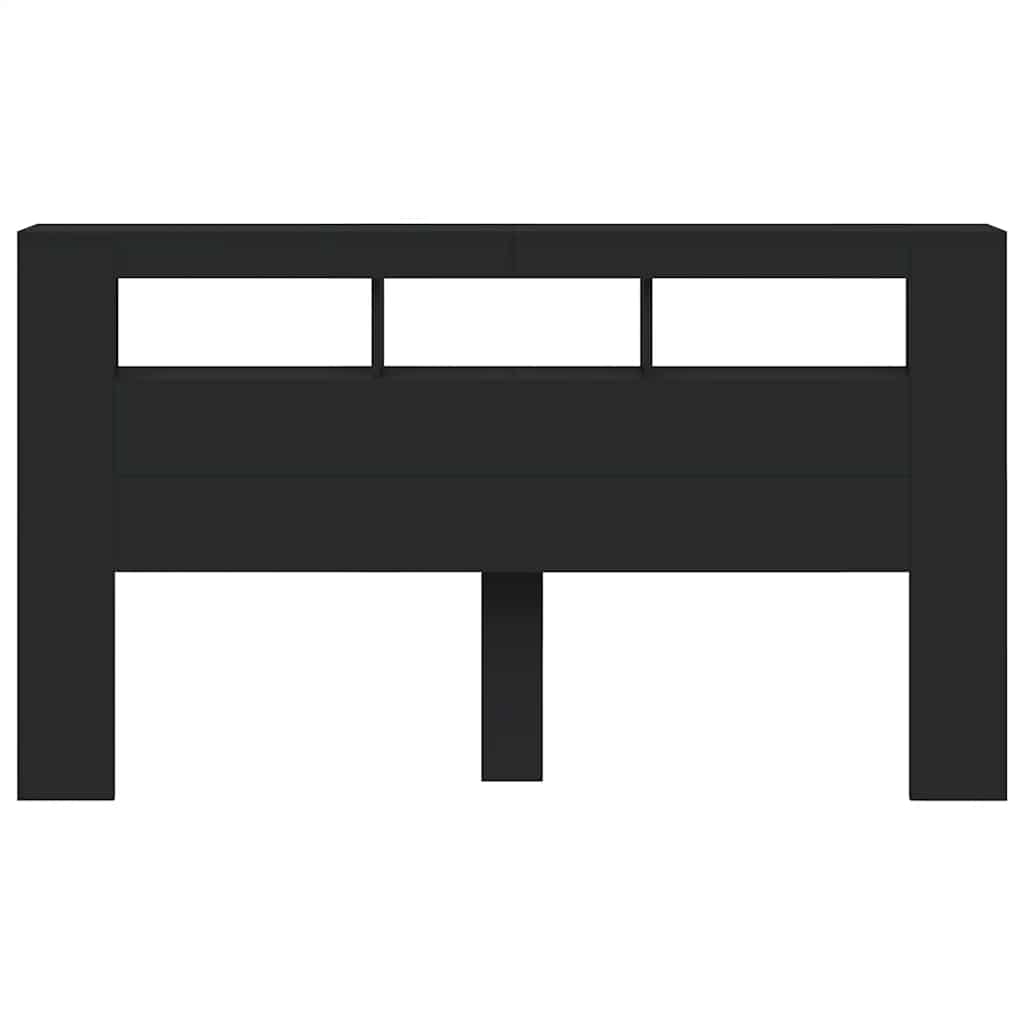 LED-Kopfteil Schwarz 180x18,5x103,5 cm Holzwerkstoff