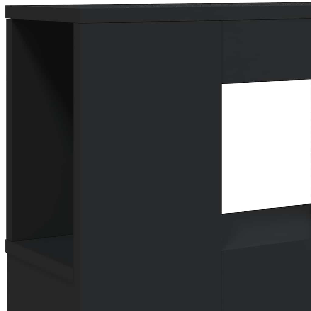LED-Kopfteil Schwarz 180x18,5x103,5 cm Holzwerkstoff