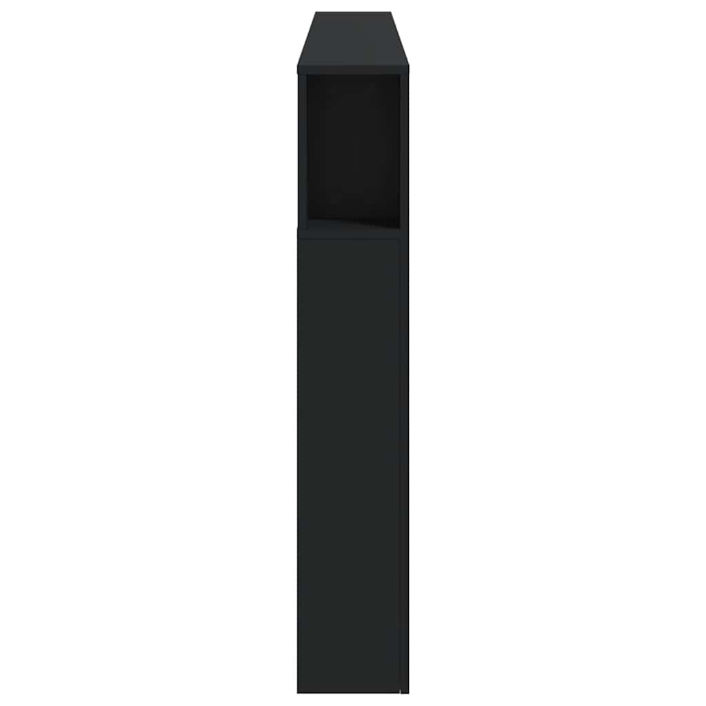 LED-Kopfteil Schwarz 200x18,5x103,5 cm Holzwerkstoff