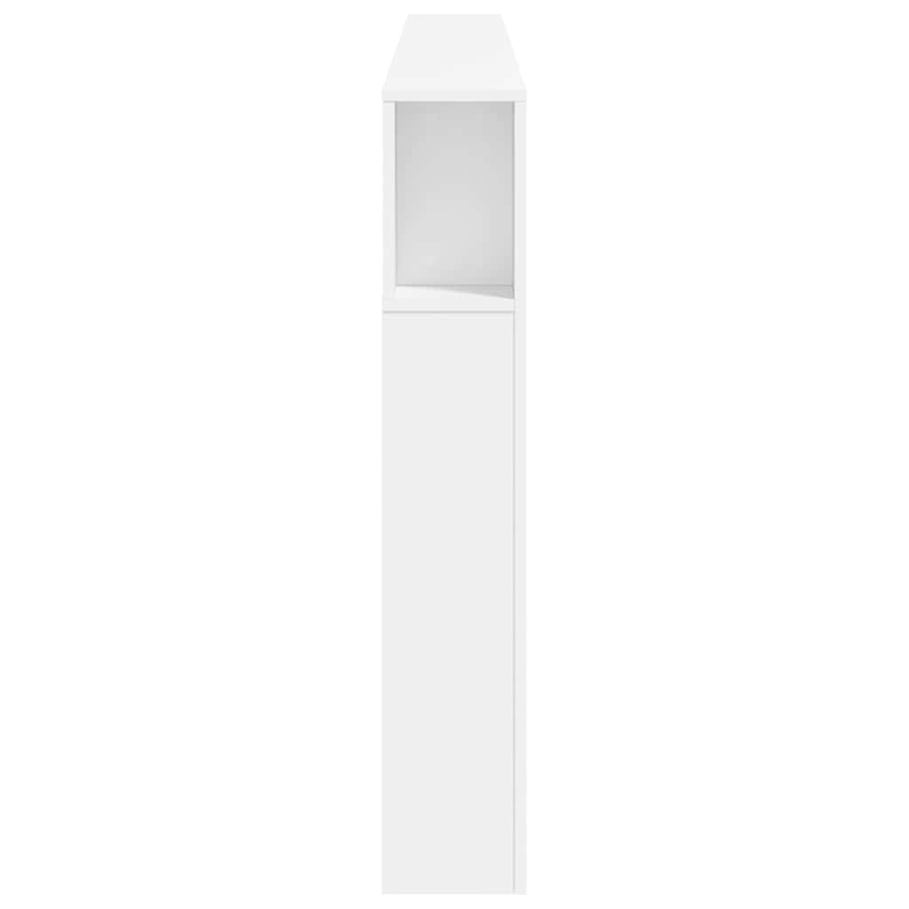 LED-Kopfteil Weiß 220x18,5x103,5 cm Holzwerkstoff