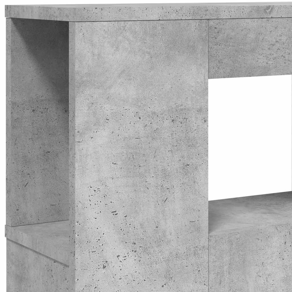 LED-Kopfteil Betongrau 220x18,5x103,5 cm Holzwerkstoff