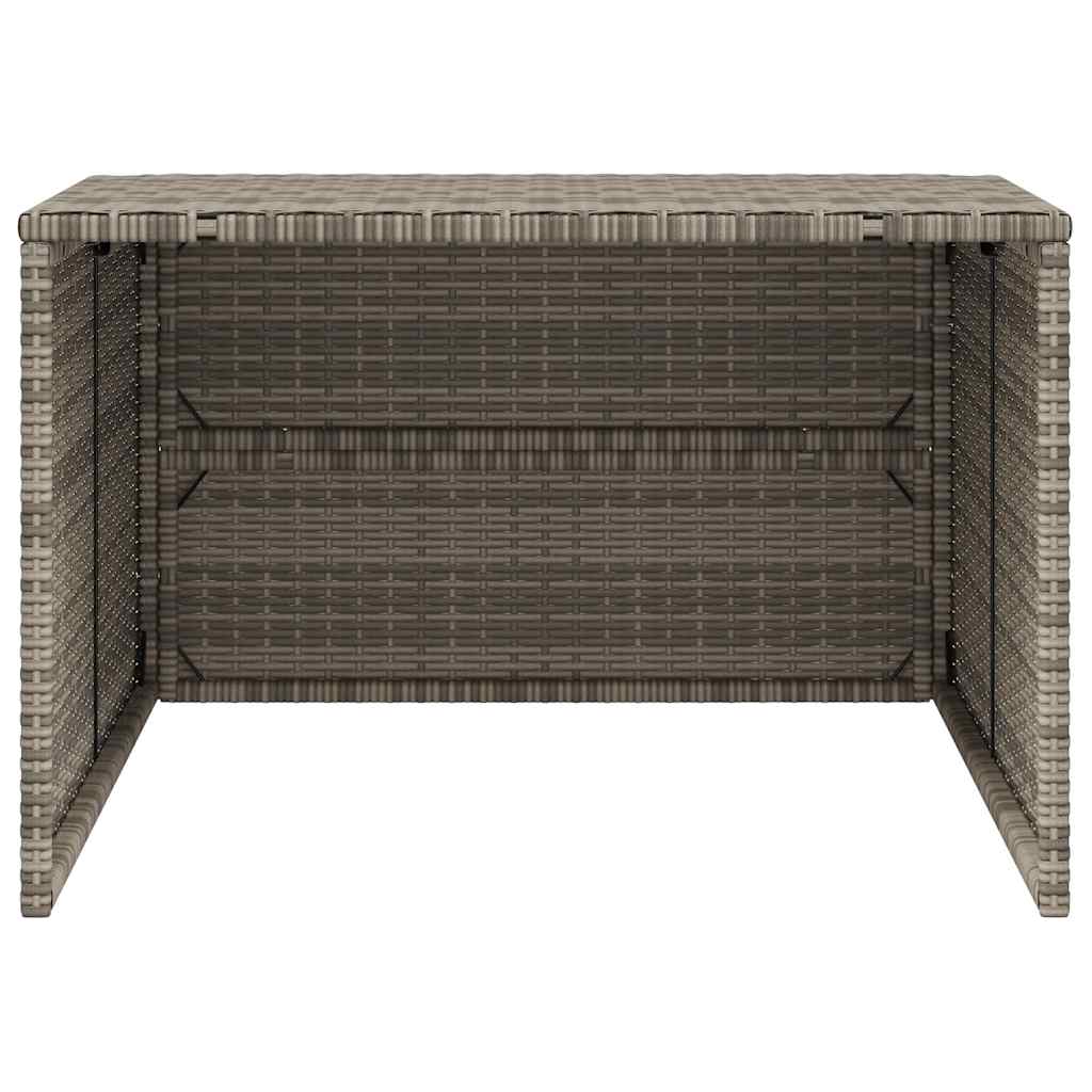 Mähroboter-Garage Grau 86x90x52/57 cm Poly Rattan