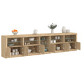 Sideboard mit LED-Leuchten Sonoma-Eiche 283x37x67 cm