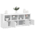 Sideboard mit LED-Leuchten Weiß 163x37x67 cm
