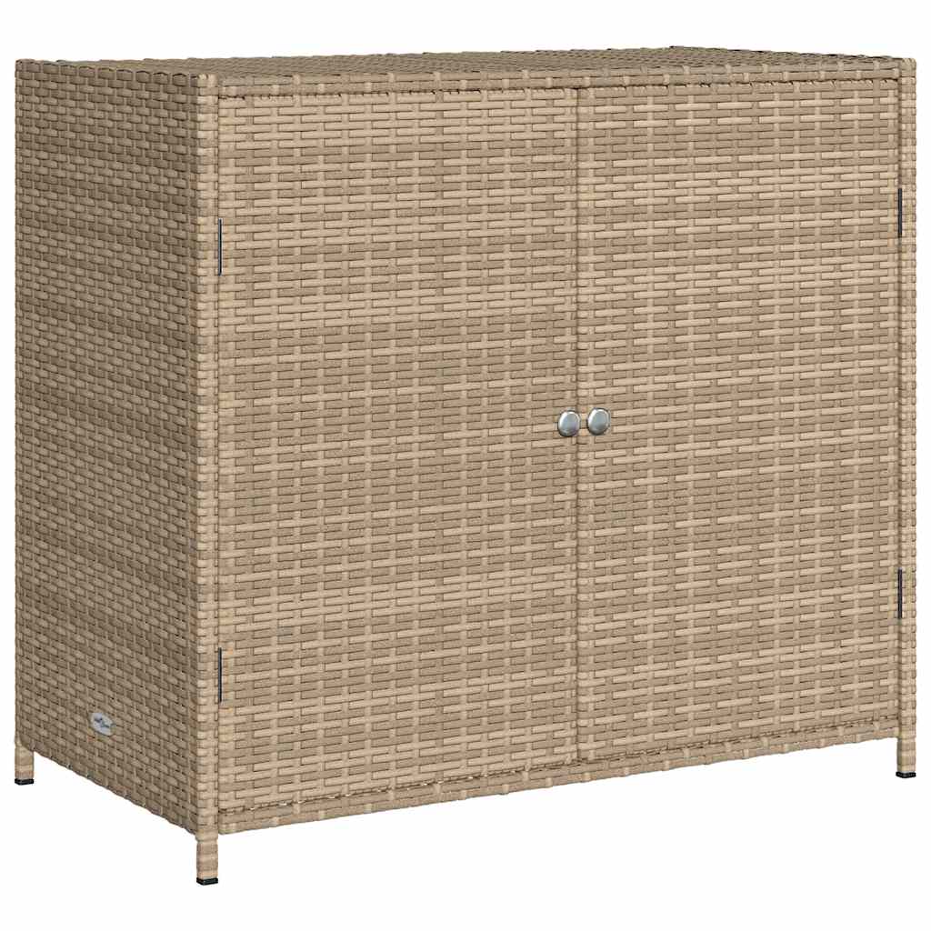 Gartenschrank Beige 83x45x76 cm Poly Rattan