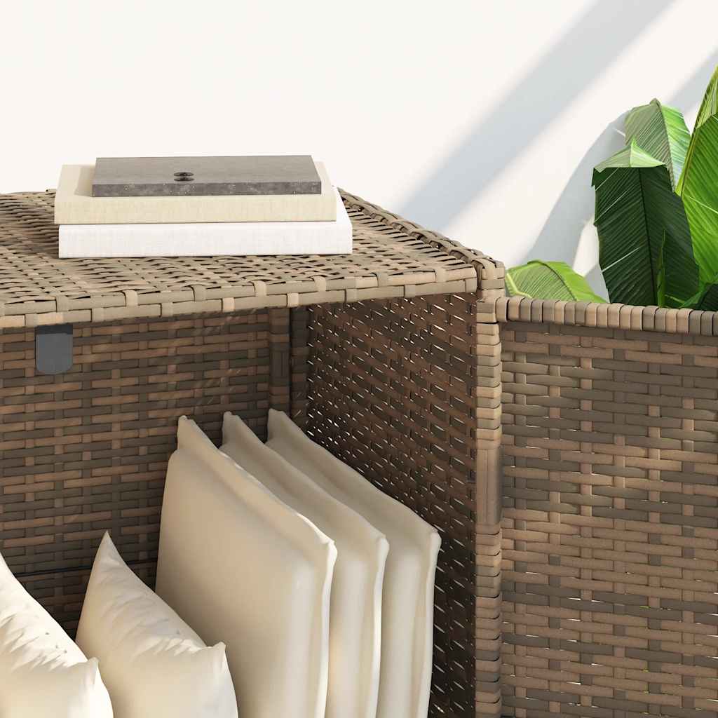 Gartenschrank Beige 83x45x76 cm Poly Rattan