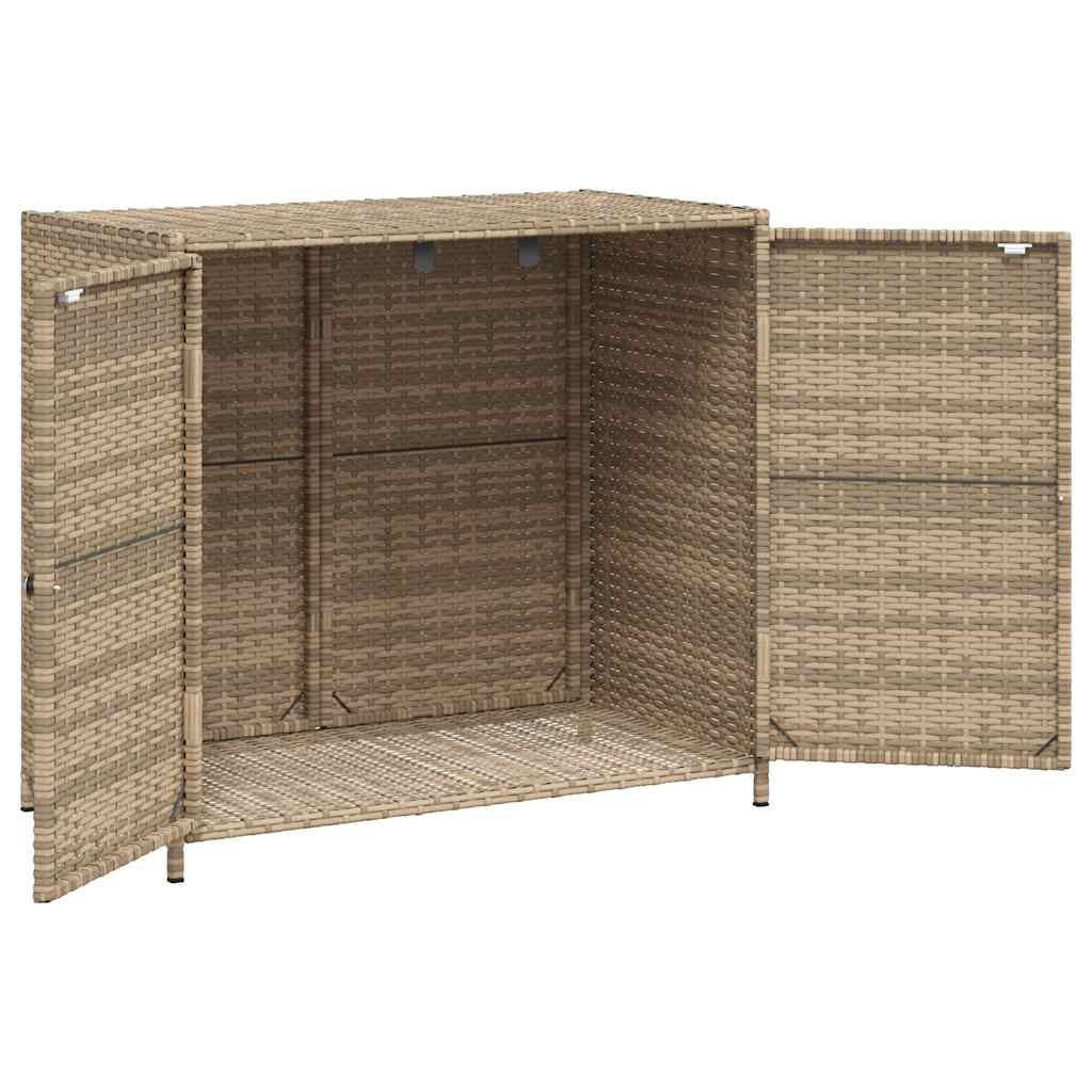 Gartenschrank Beige 83x45x76 cm Poly Rattan