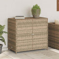 Gartenschrank Beige 83x45x76 cm Poly Rattan
