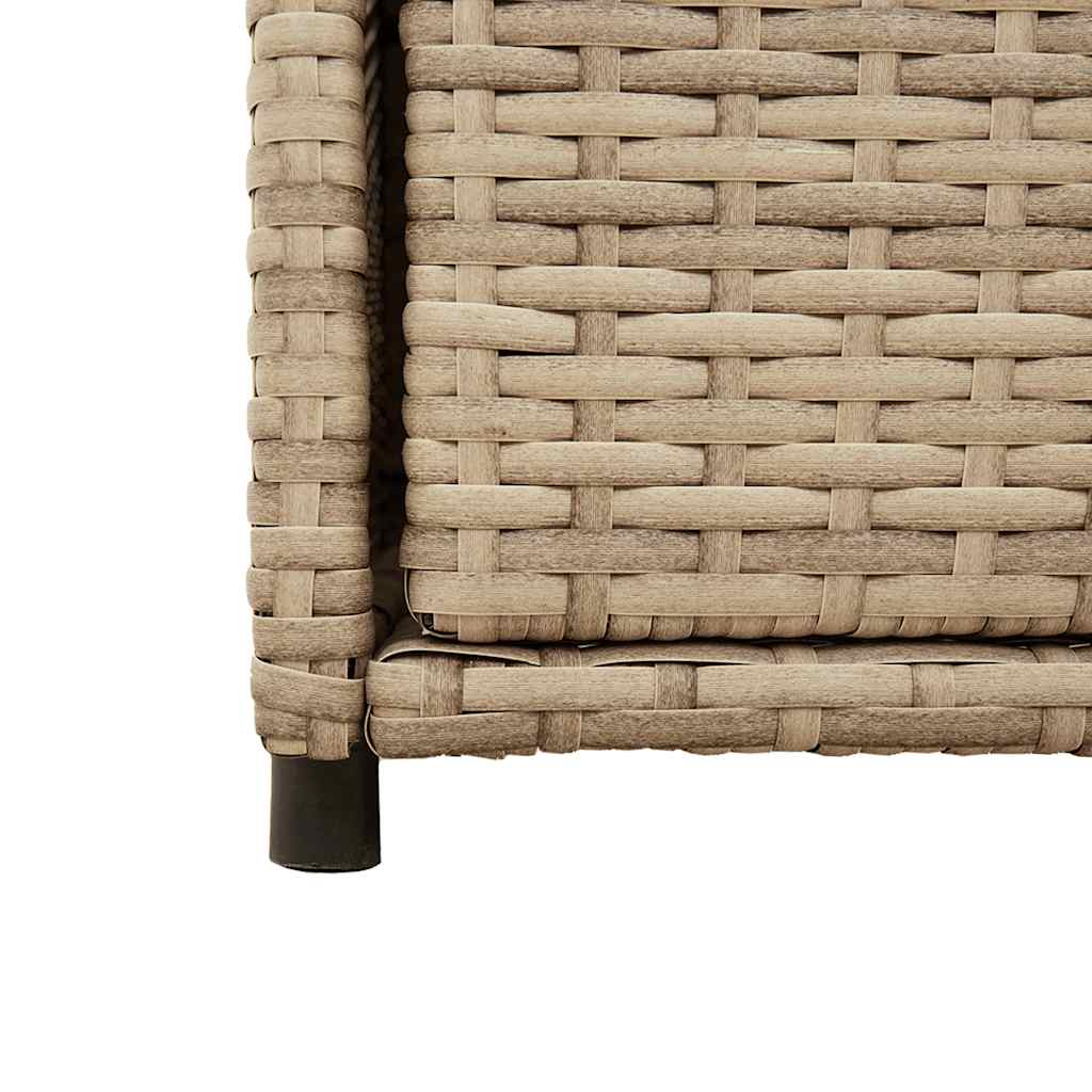 Gartenschrank Beige 55x55x111 cm Poly Rattan