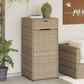 Gartenschrank Beige 55x55x111 cm Poly Rattan