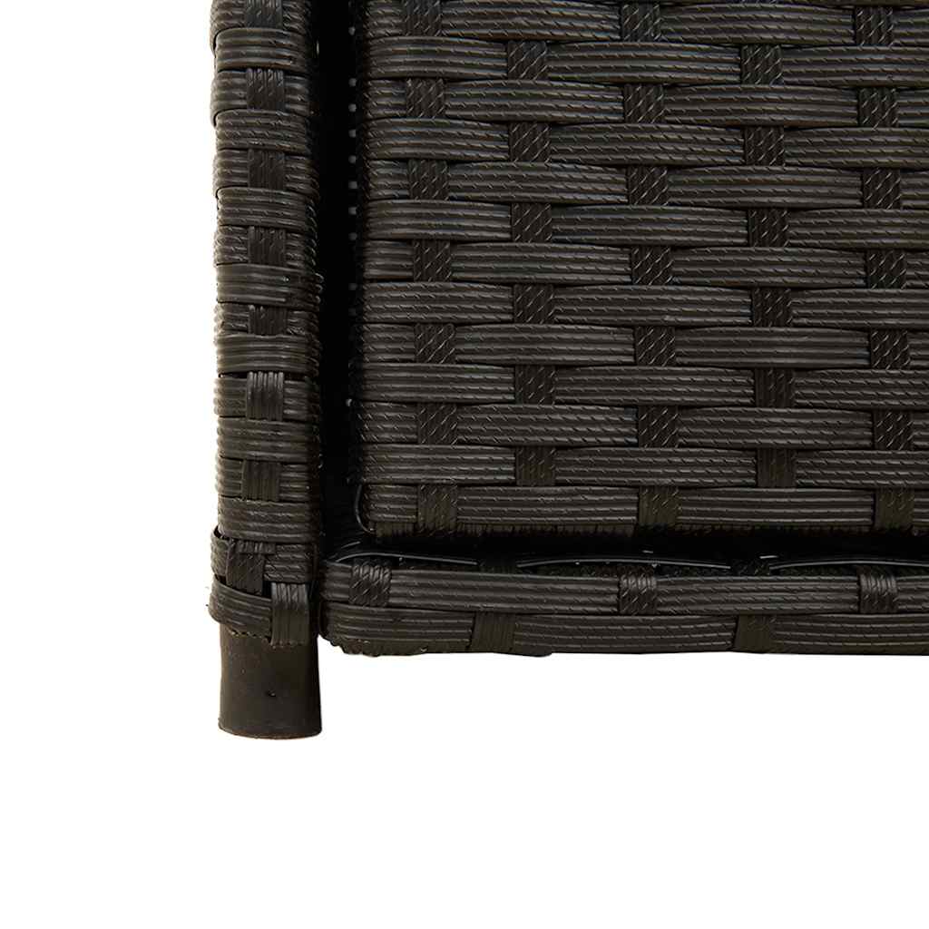 Gartenschrank Schwarz 105x55x113 cm Poly Rattan