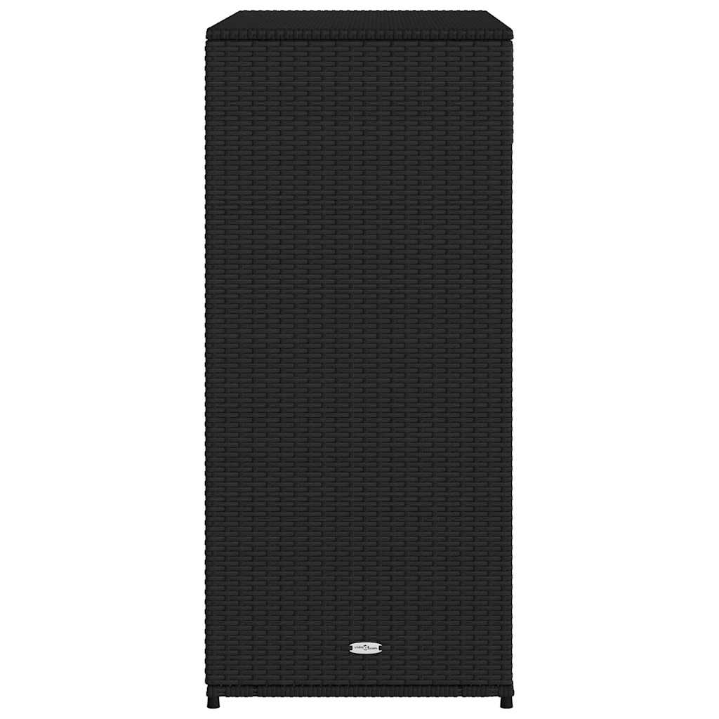 Gartenschrank Schwarz 105x55x113 cm Poly Rattan