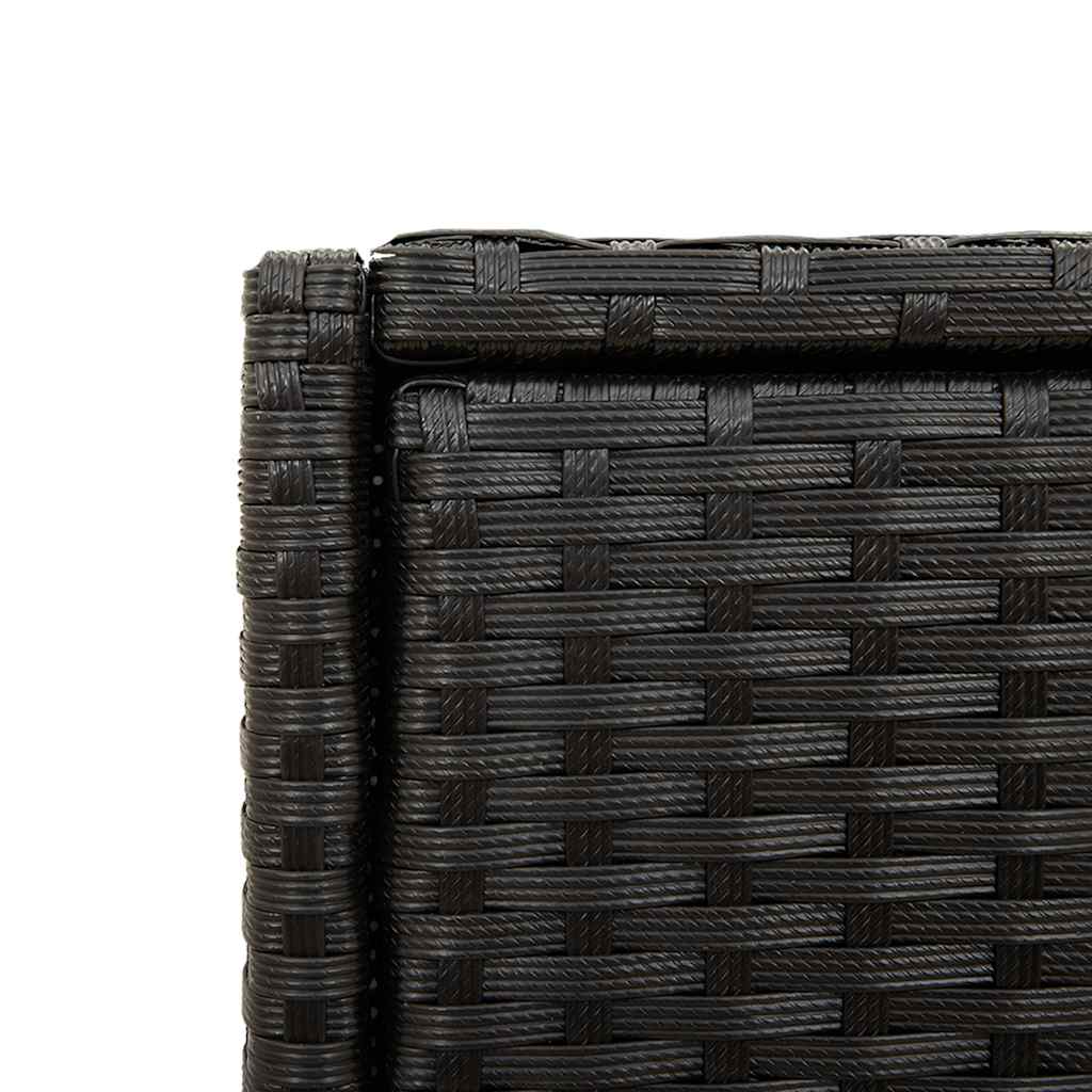 Gartenschrank Schwarz 105x55x113 cm Poly Rattan
