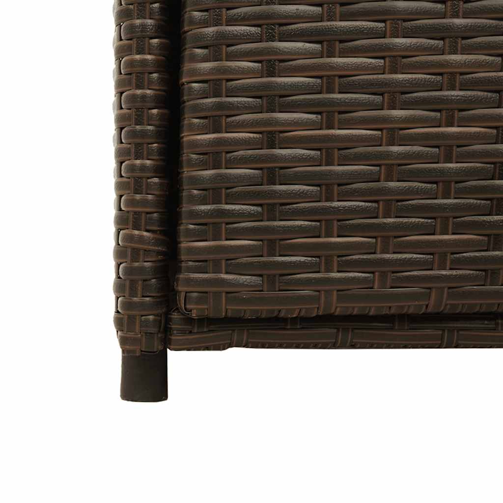 Gartenschrank Braun 105x55x113 cm Poly Rattan