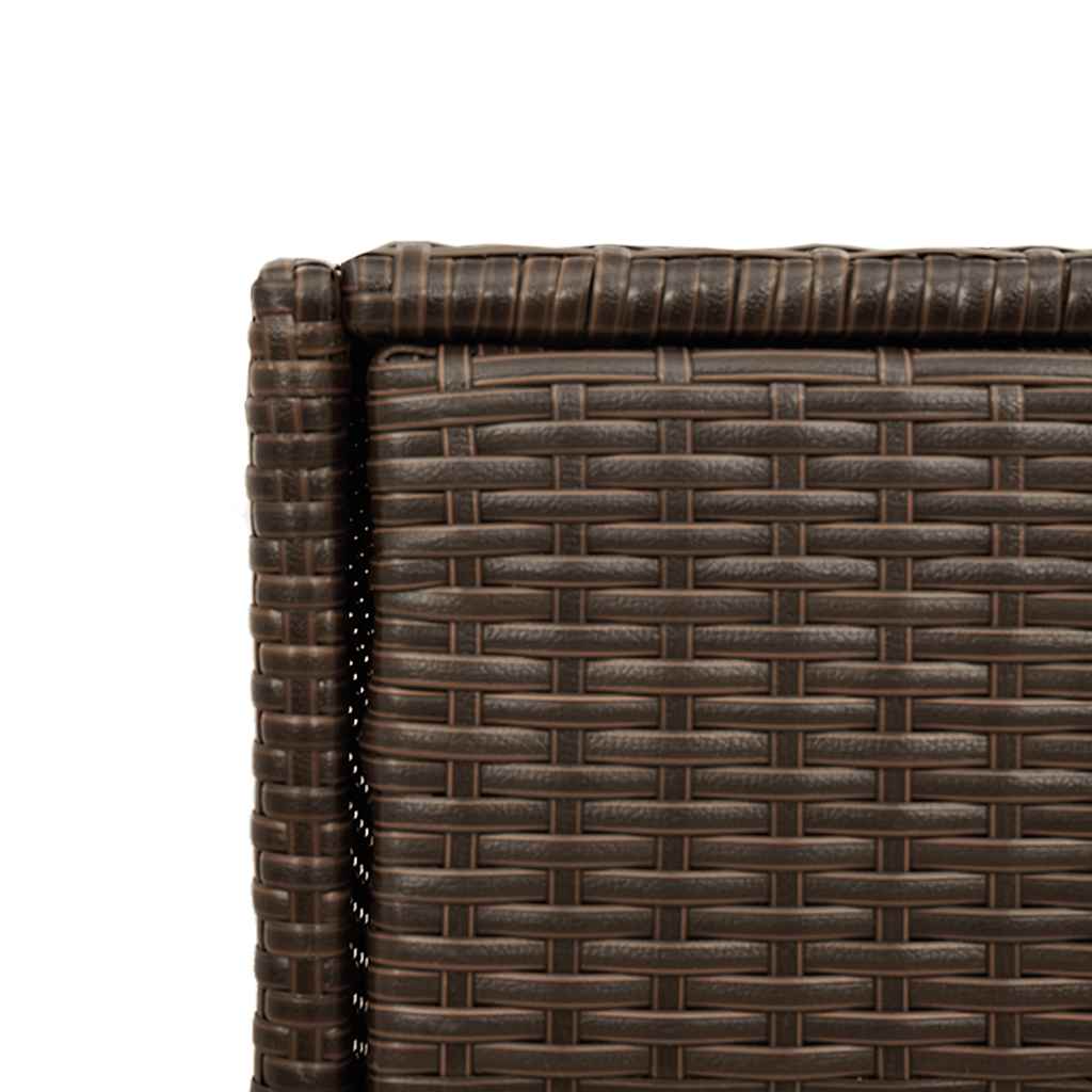 Gartenschrank Braun 105x55x113 cm Poly Rattan