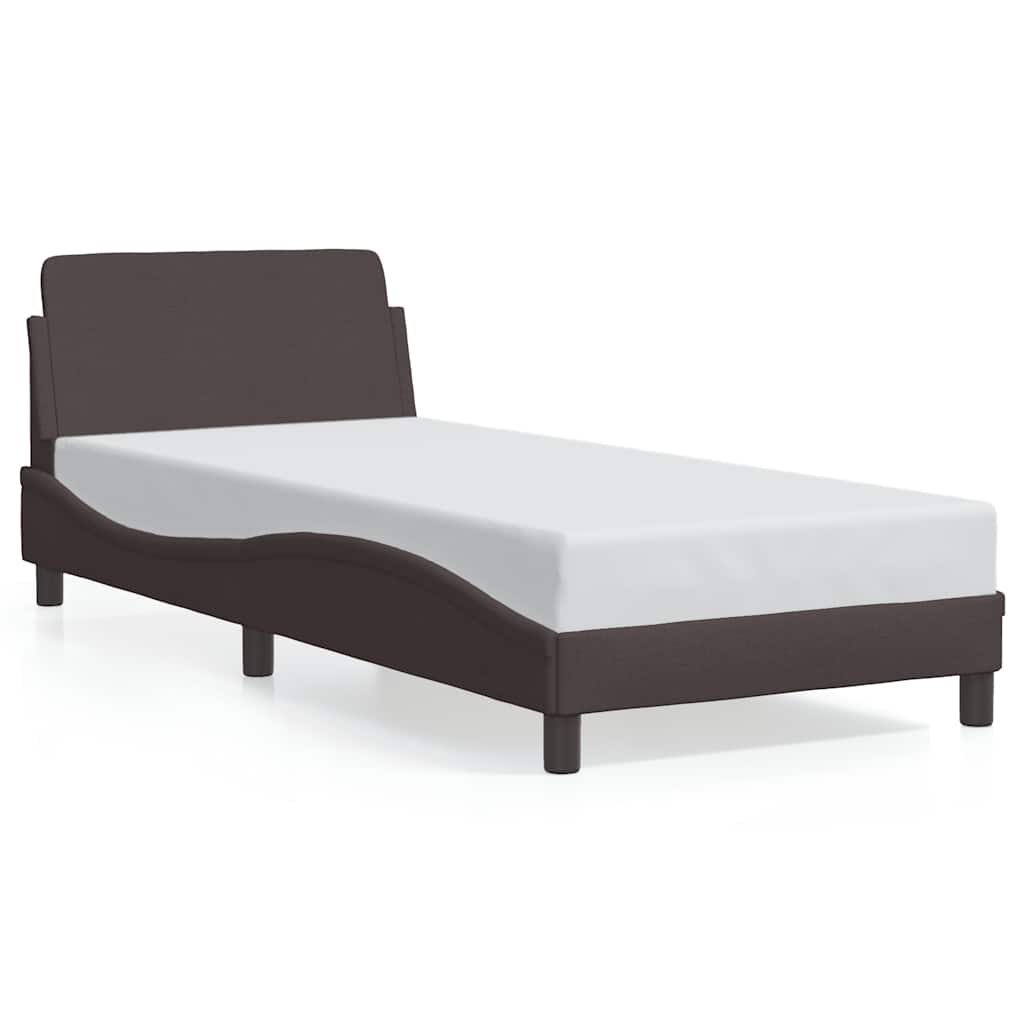 Bettgestell "Dover" Dunkelbraun 80x200 cm Stoff