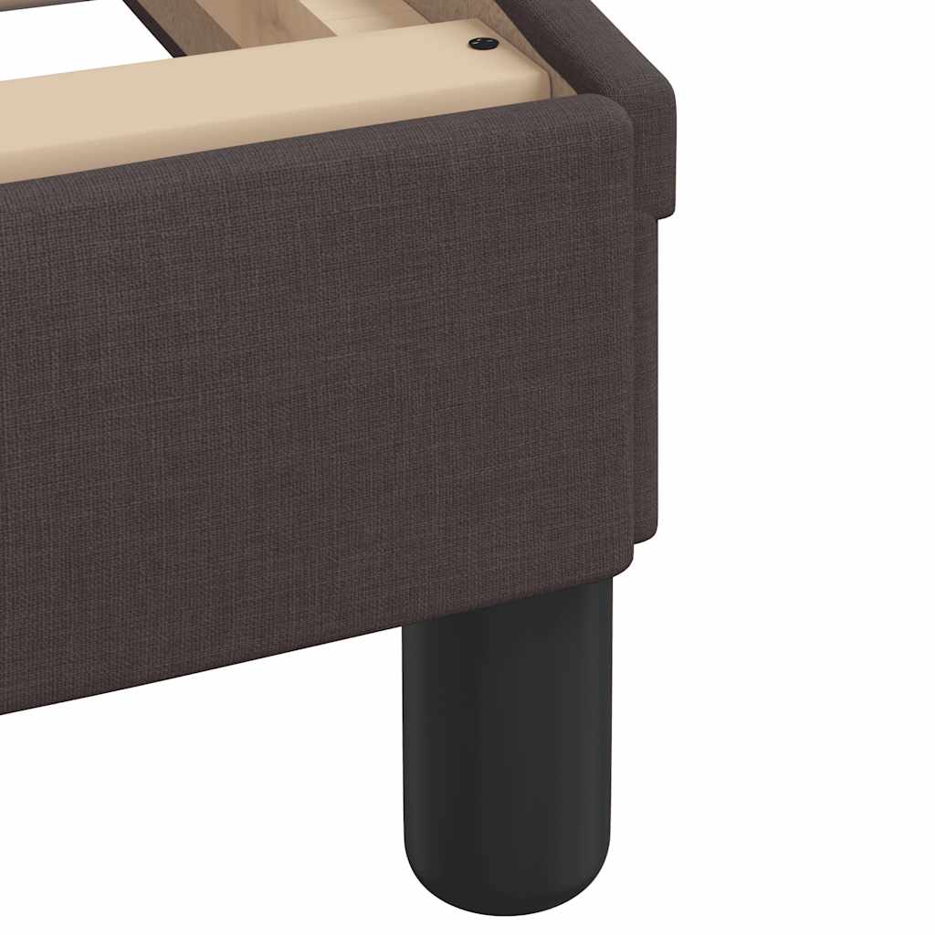 Bettgestell "Dover" Dunkelbraun 80x200 cm Stoff