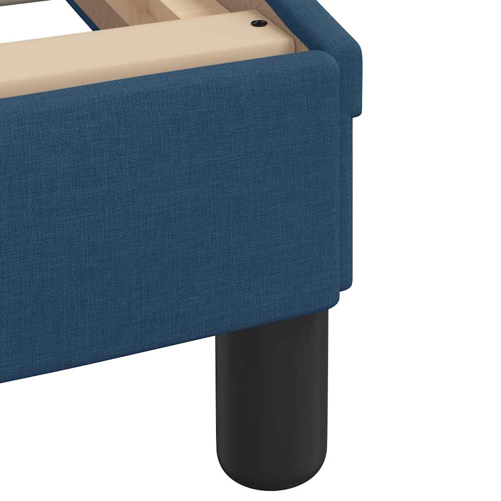 Bettgestell mit Kopfteil "Dover" Blau 80x200 cm Stoff