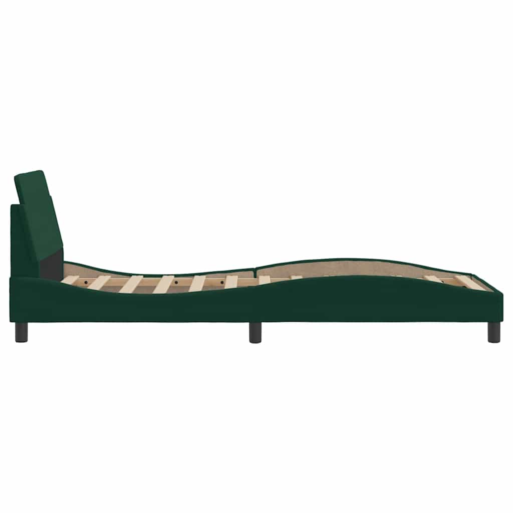 Bettgestell "Dover" Dunkelgrün 80x200 cm Samt
